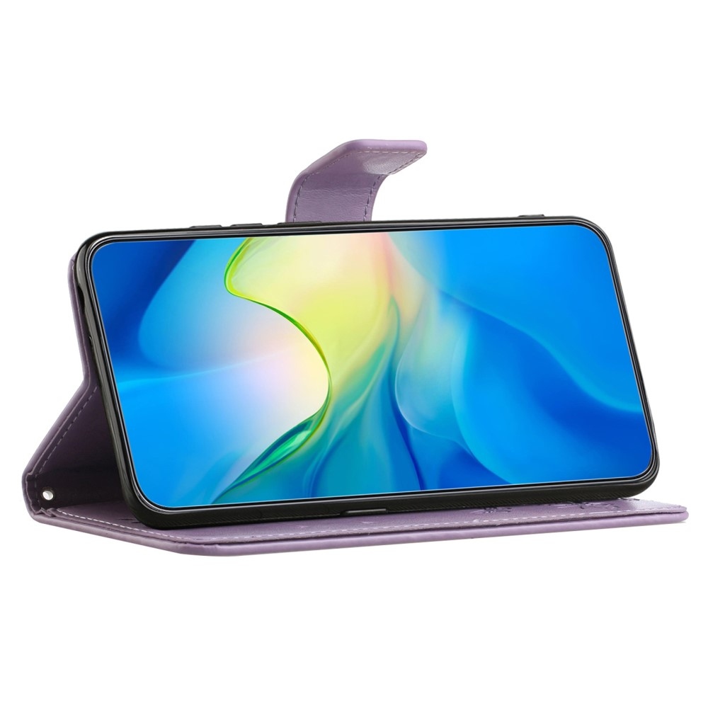 Flower knížkové pouzdro na Samsung Galaxy A36 5G - světlefialové