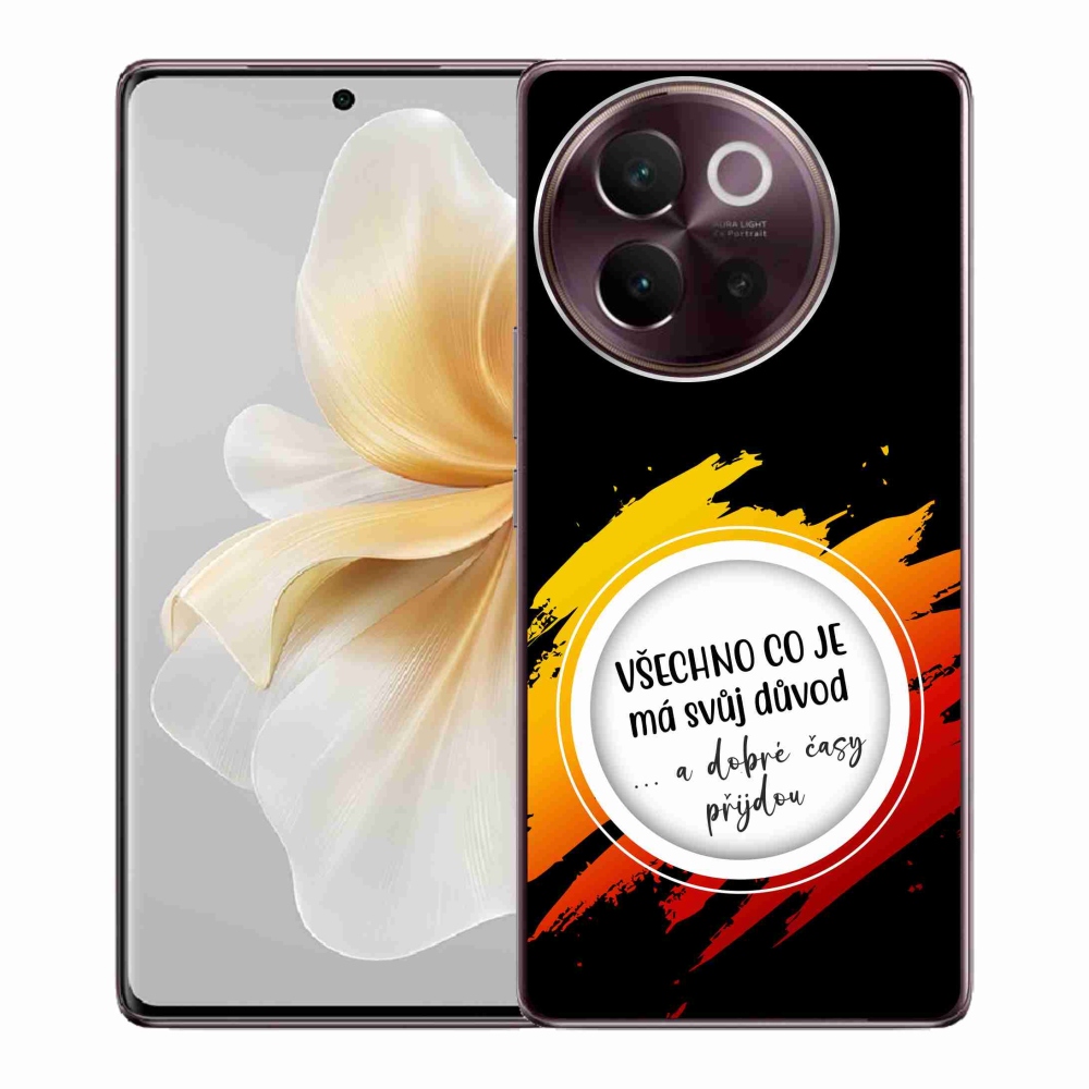 Gelový kryt mmCase na Vivo V40 Lite 5G - citát 3 černé pozadí