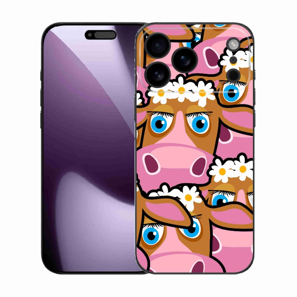 Gelový kryt mmCase na iPhone 17 Pro Max - kreslené kravičky