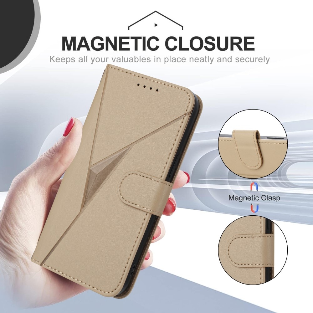 Triangles knížkové pouzdro na Vivo V50 Lite 4G/5G - zlaté