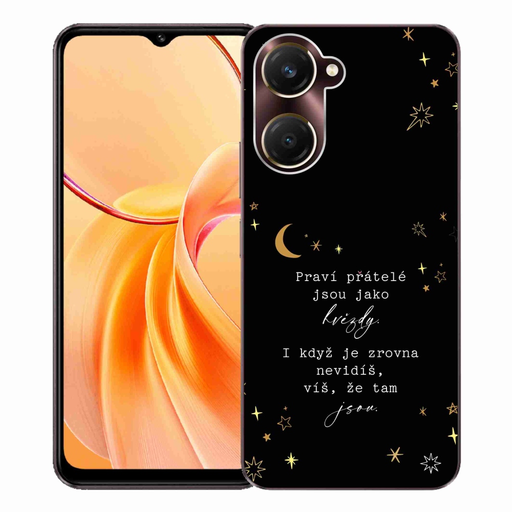 Gelový kryt mmCase na Vivo Y28s 5G - citát 6 černé pozadí