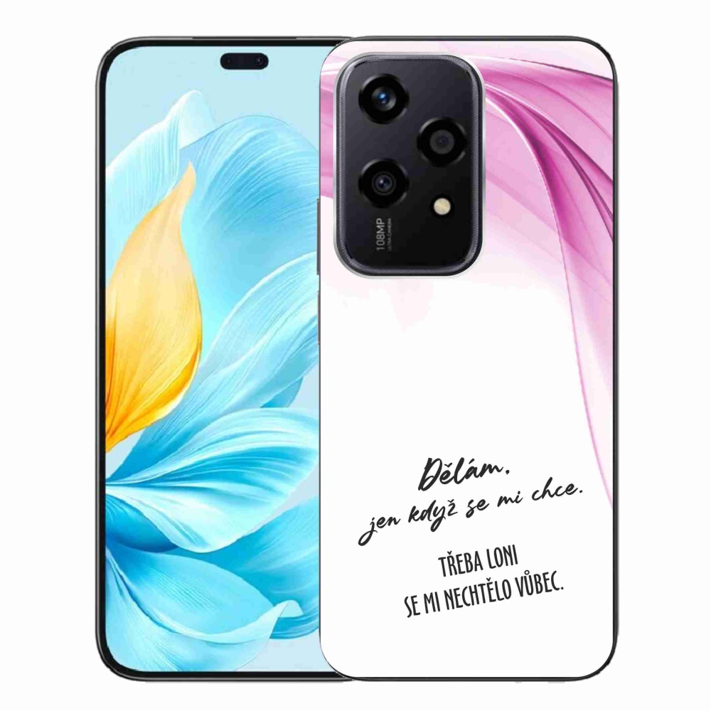 Gelový kryt mmCase na Honor 200 Lite 5G - vtipný text 12 bílé pozadí
