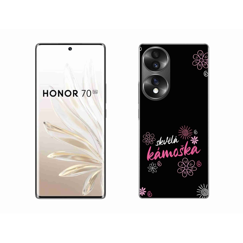 Gelový kryt mmCase na Honor 70 - skvělá kámoška černé pozadí