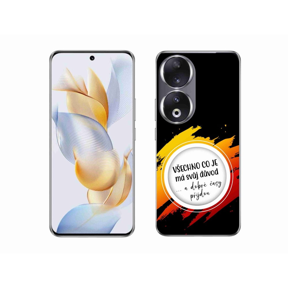 Gelový kryt mmCase na Honor 90 - citát 3 černé pozadí