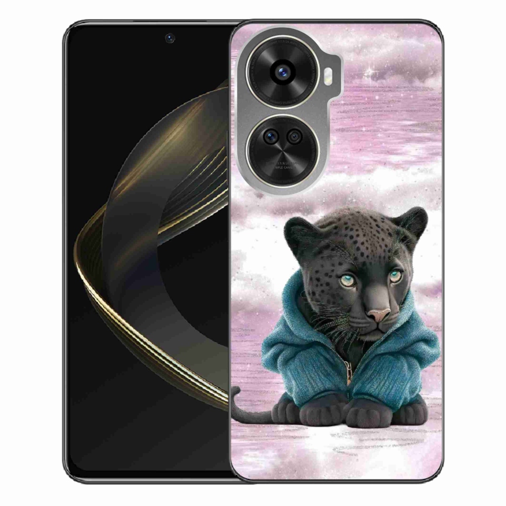 Gelový kryt mmCase na Huawei Nova 12 SE - černý panter ve svetru