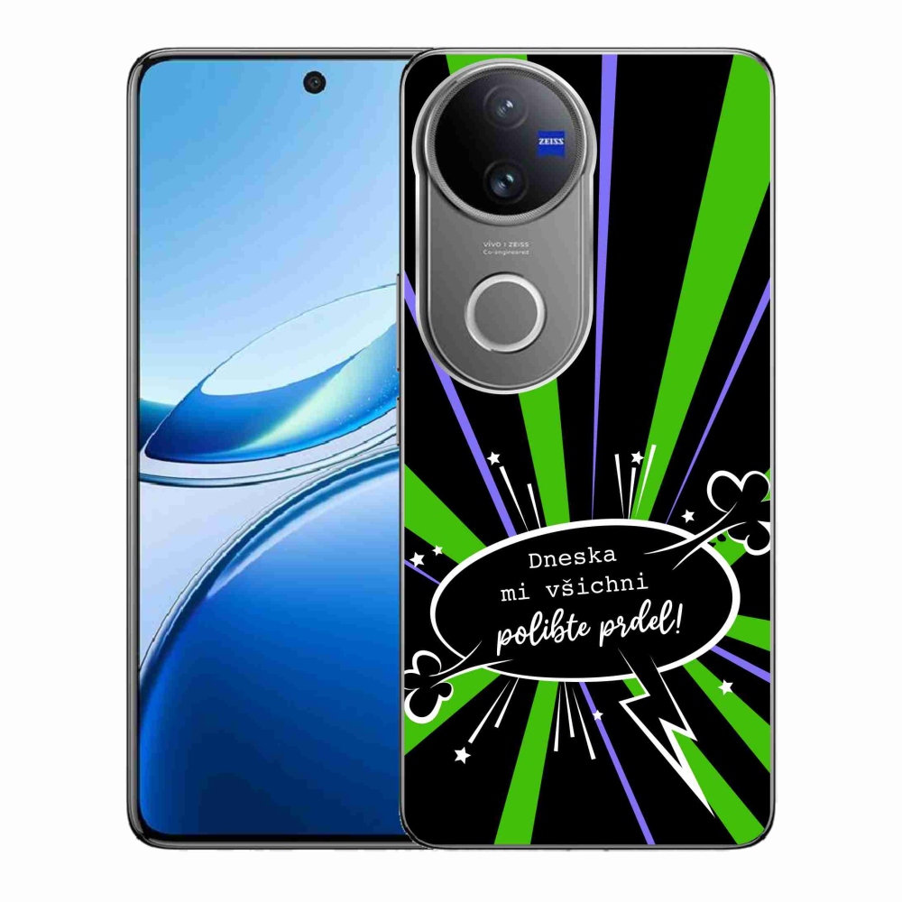 Gelový kryt mmCase na Vivo V50 5G - tchýně ví všechno černé pozadí