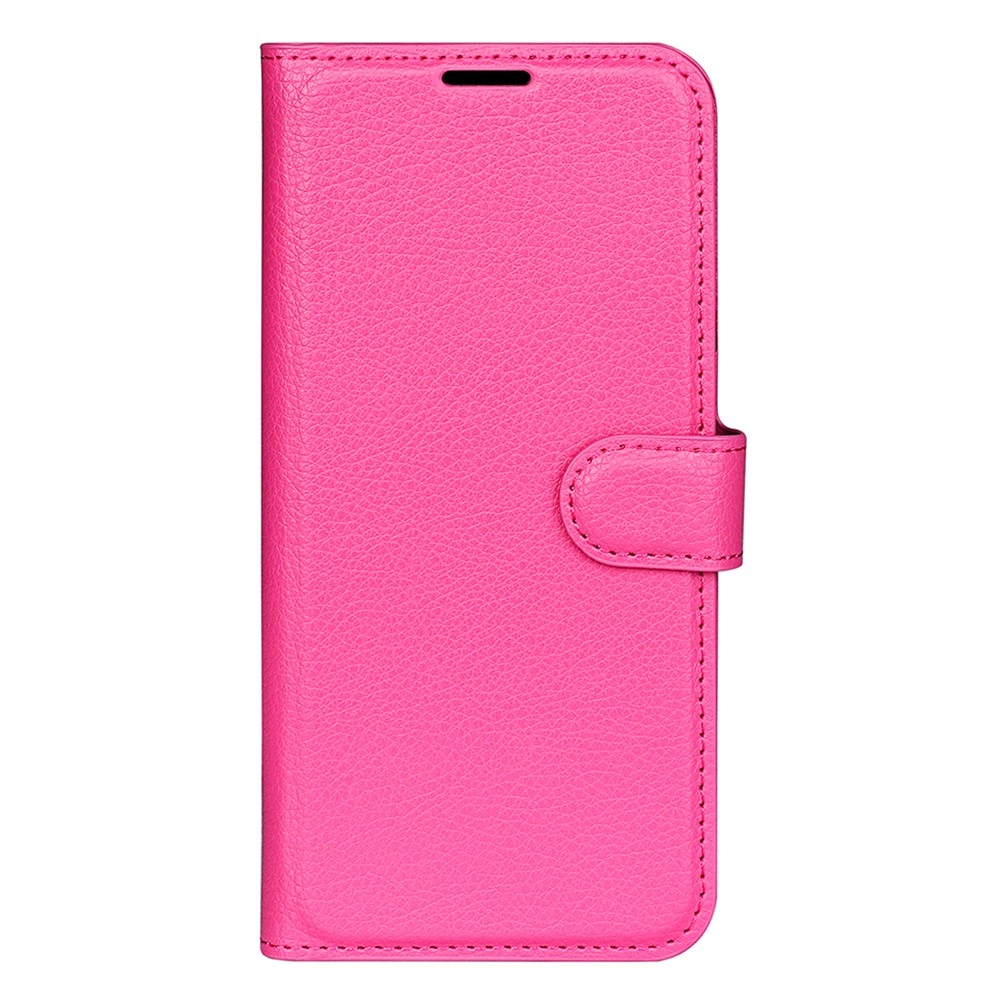 Litchi knížkové pouzdro na Samsung Galaxy S25 - rose