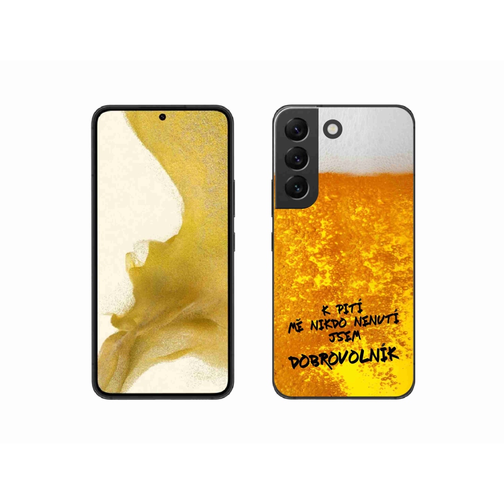 Gelový kryt mmCase na Samsung Galaxy S22 5G - pivní motiv 4