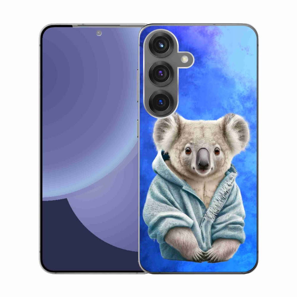 Gelový kryt mmCase na Samsung Galaxy S25 - koala ve svetru