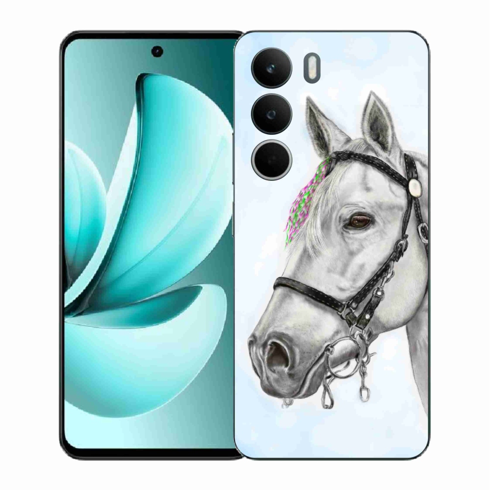 Gelový kryt mmCase na Realme C71 - bílý kůň 1