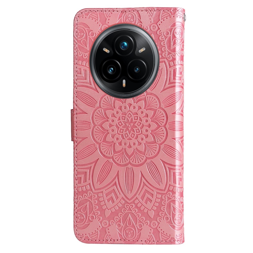 Sunflower knížkové pouzdro na Realme 14 Pro+ 5G - růžové