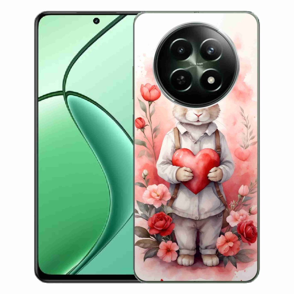 Gelový kryt mmCase na Realme 12 5G/12x 5G - zajíc se srdíčkem