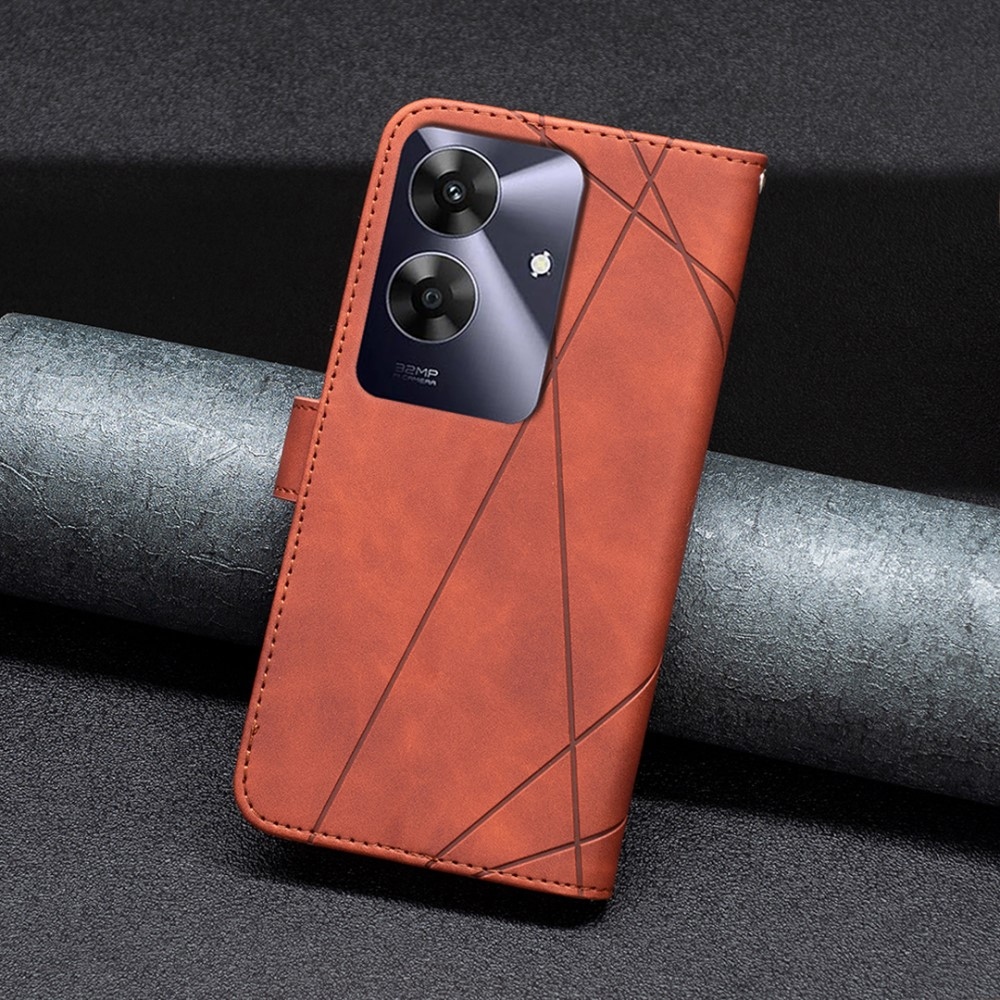 BNF Triangle knížkové pouzdro na Realme Note 60 - hnědé