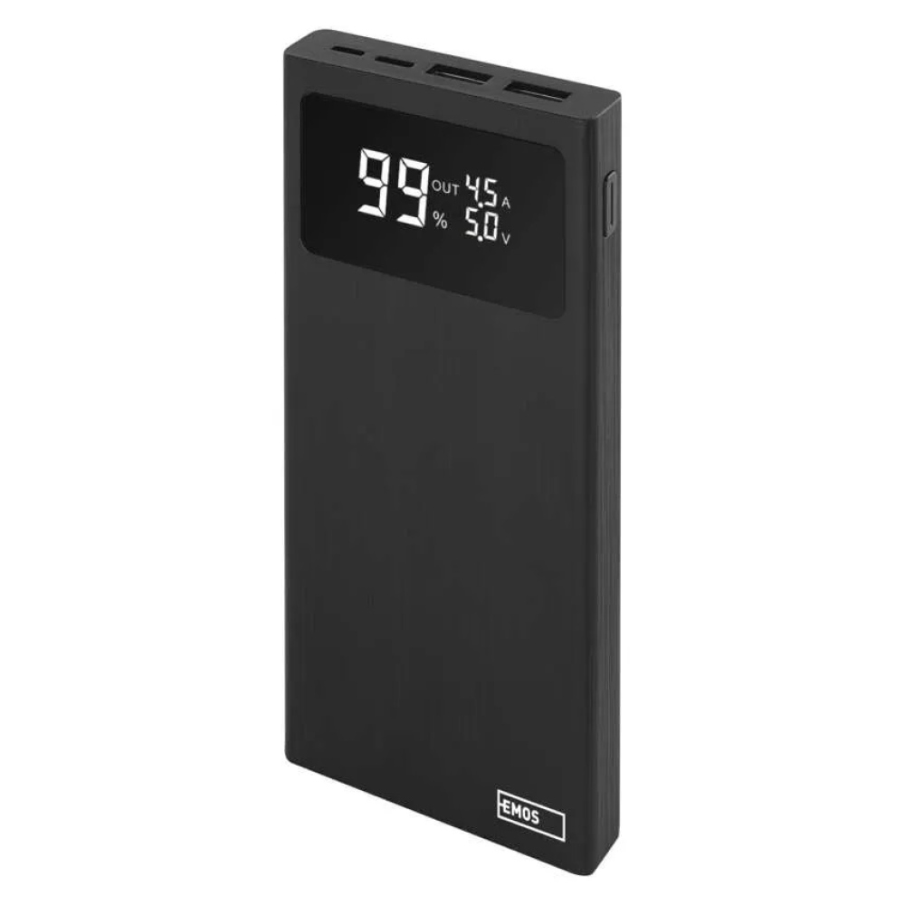 Powerbanka EMOS BetaQ 10, 10 000 mAh, 22,5 W - černá