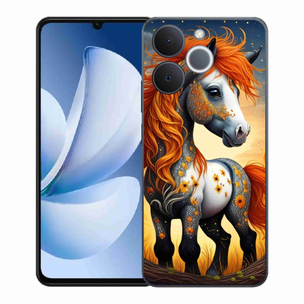 Gelový kryt mmCase na Realme Note 70T - barevný poník