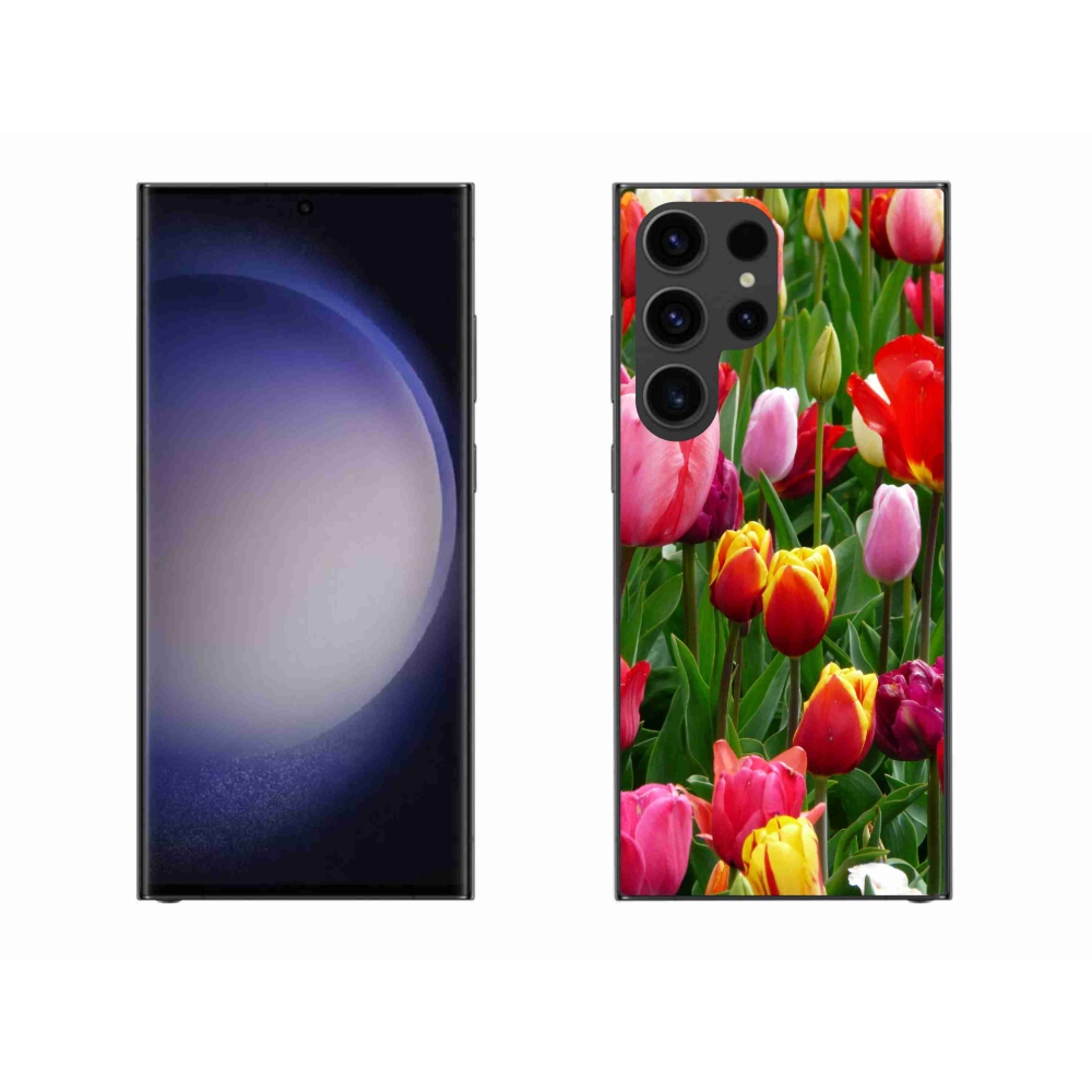 Gelový kryt mmCase na Samsung Galaxy S23 Ultra 5G - tulipány