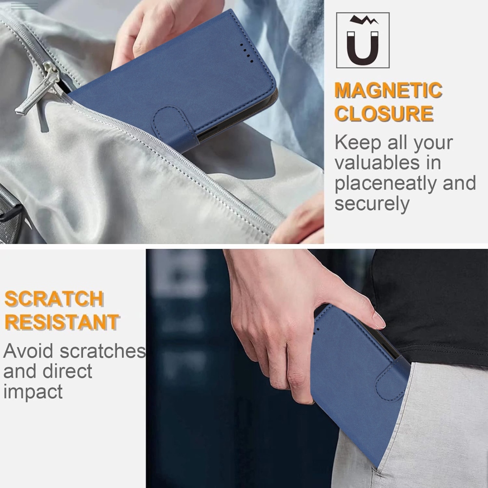 Snap knížkové pouzdro na Xiaomi Redmi 15 4G/5G (171mm) - tmavěmodré