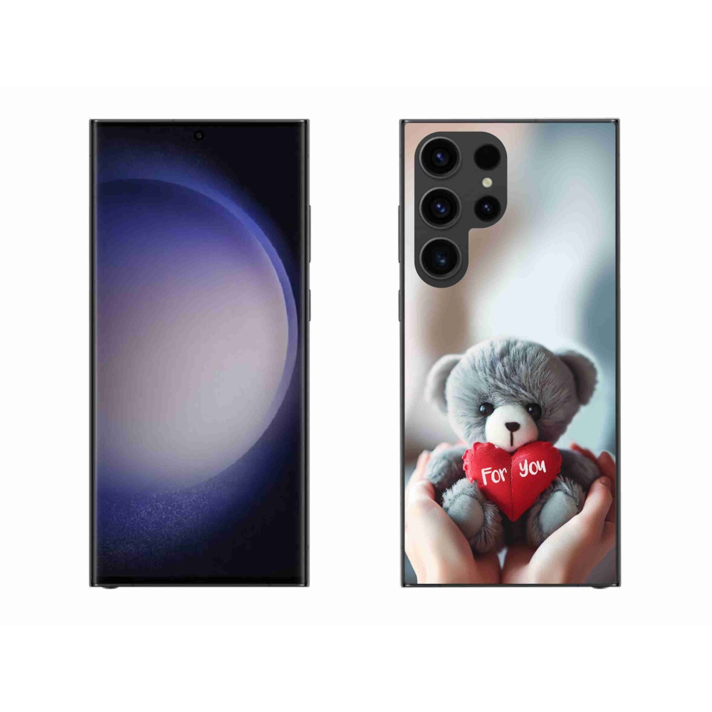 Gelový kryt mmCase na Samsung Galaxy S23 Ultra 5G - medvídek pro zamilované