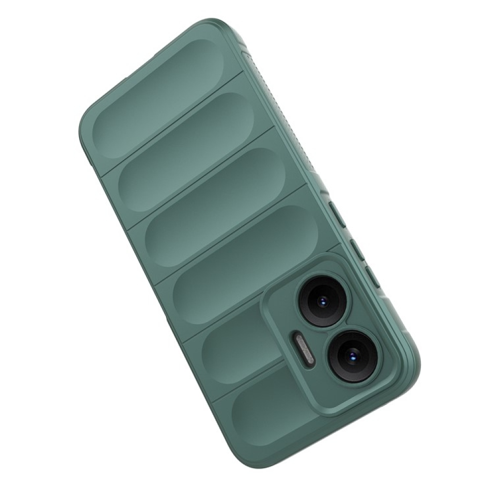 Rugg odolný gelový obal na Xiaomi Poco F7 5G - zelený