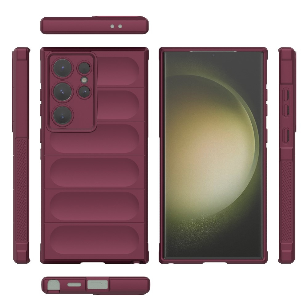 Rugg odolný gelový obal na Samsung Galaxy S24 Ultra - vínový
