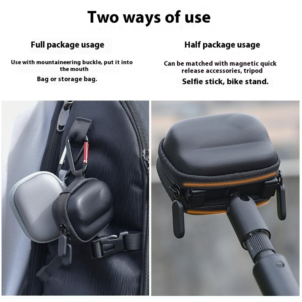 BRDRC ochranné pouzdro s karabinou pro Insta360 GO 3S / GO 3 - šedé