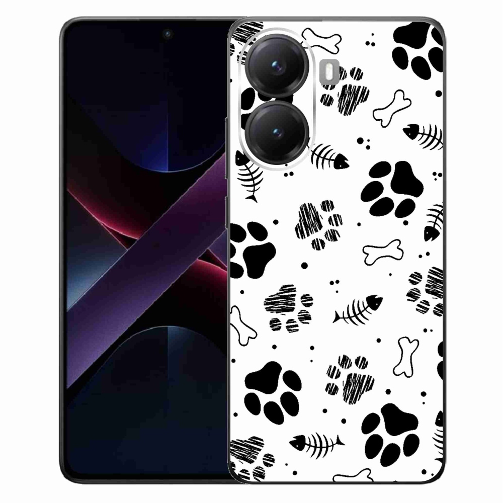 Gelový kryt mmCase na Xiaomi Poco X7 Pro 5G - psí tlapky 1