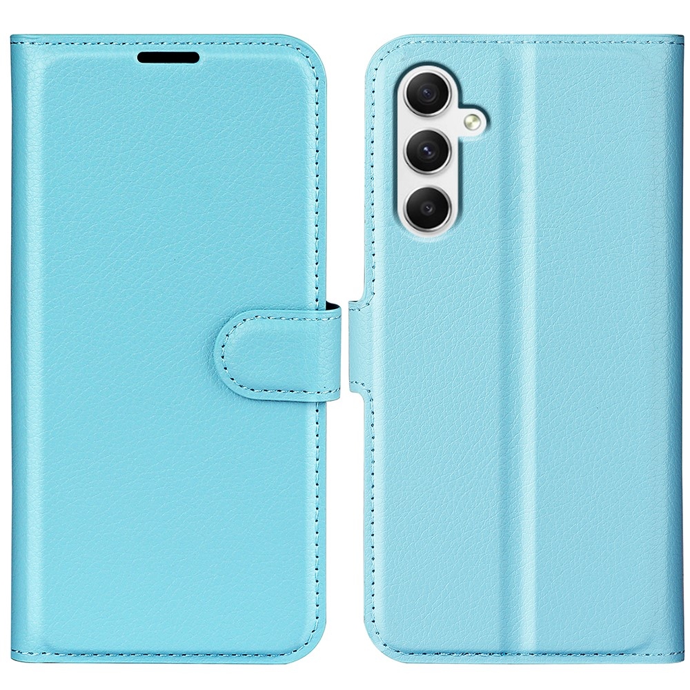 Litchi knížkové pouzdro na Samsung Galaxy A35 5G - modré
