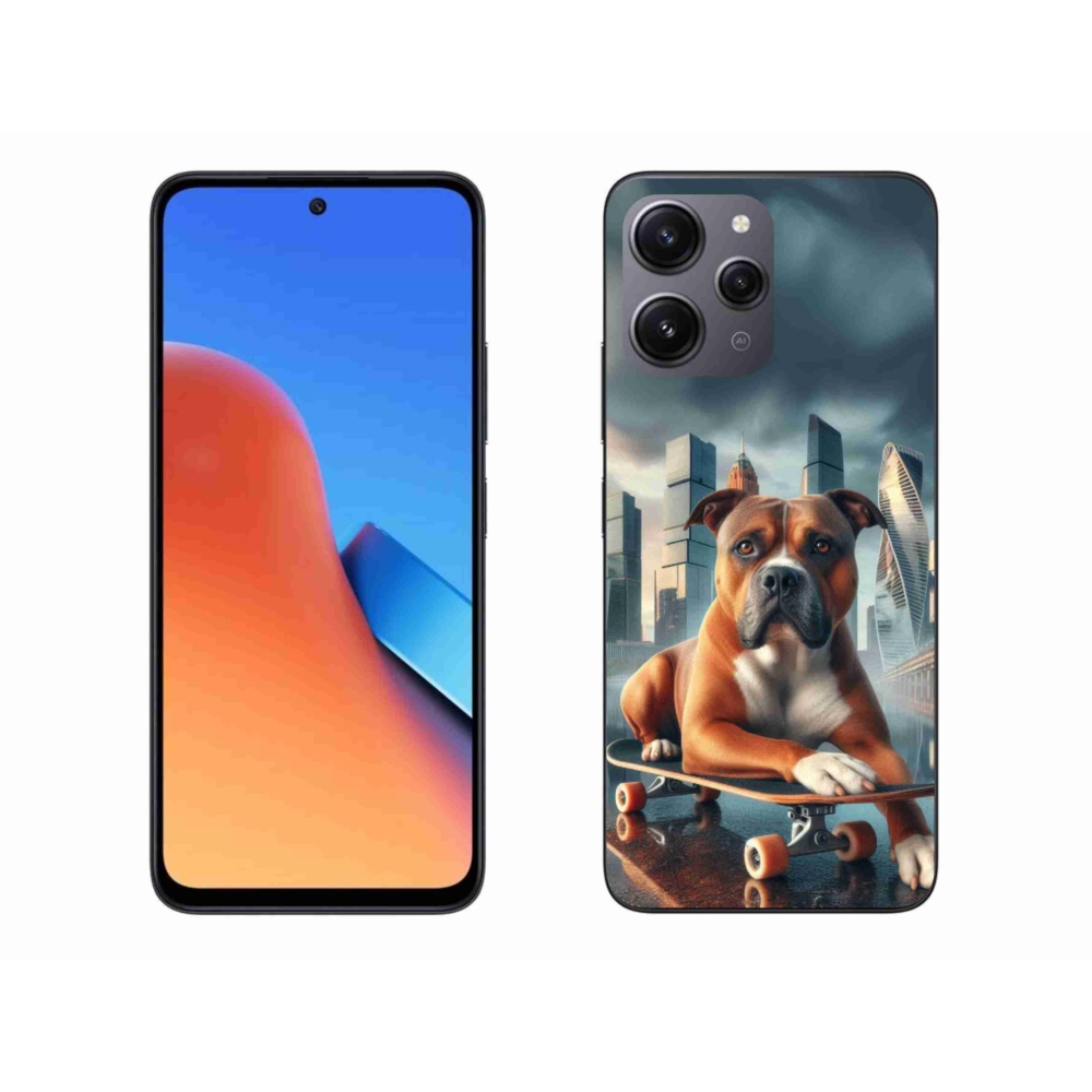 Gelový kryt mmCase na Xiaomi Redmi 12 - pes na skateboardu