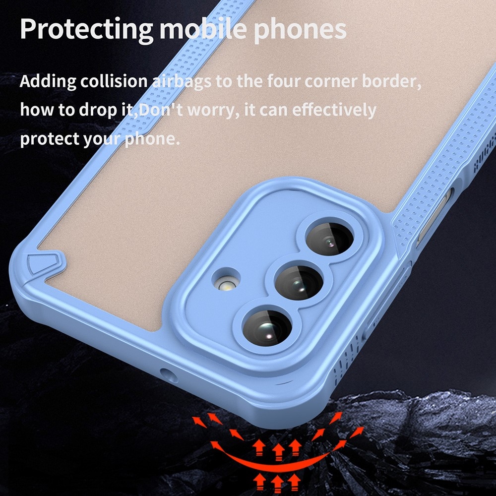 Frosted odolný kryt na Samsung Galaxy A26 5G - modrý