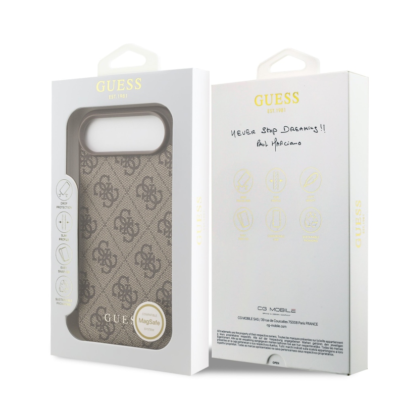 Guess 4G Charm Zadní Kryt pro iPhone Air Tone on Tone Brown
