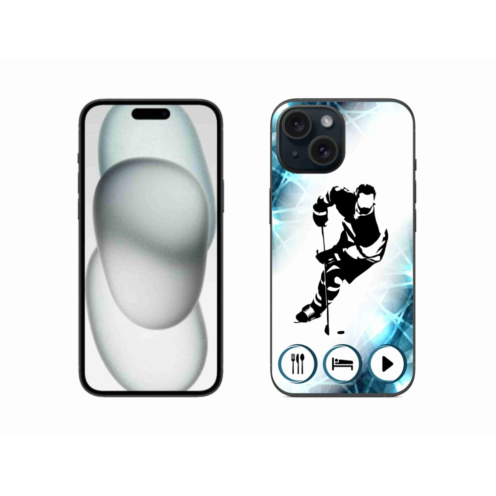 Gelový kryt mmCase na iPhone 15 - hokej 1