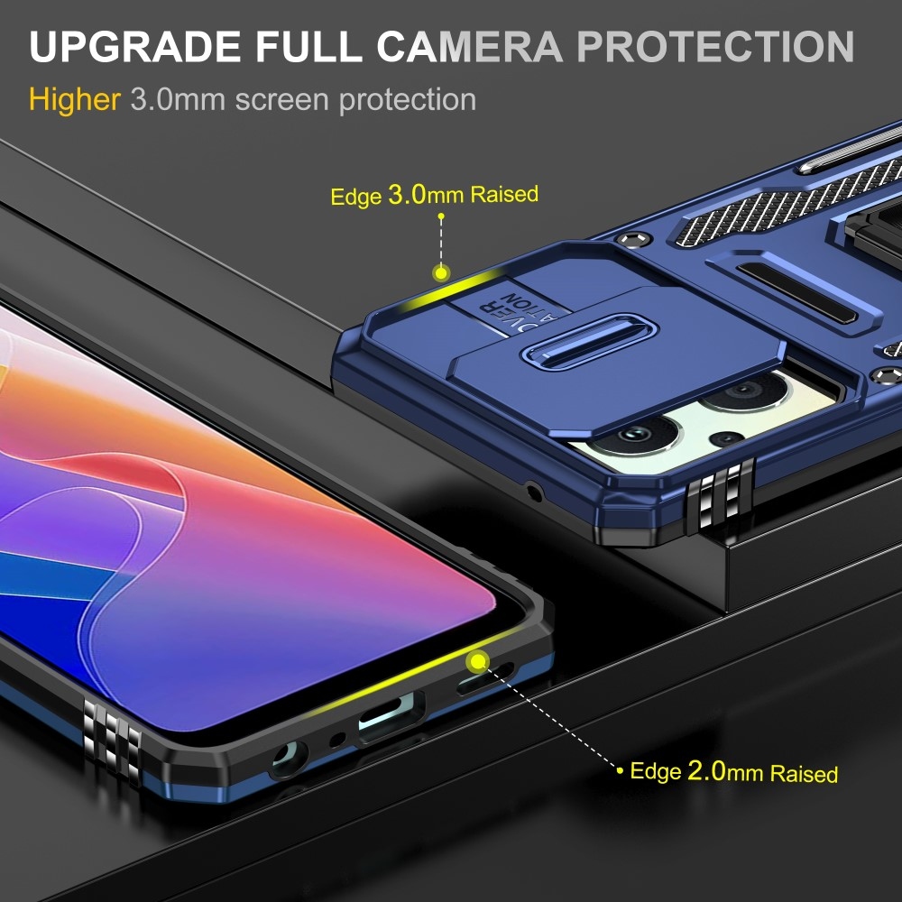 Lens odolný hybridní kryt na Oppo Reno 7 Lite 5G - tmavěmodrý