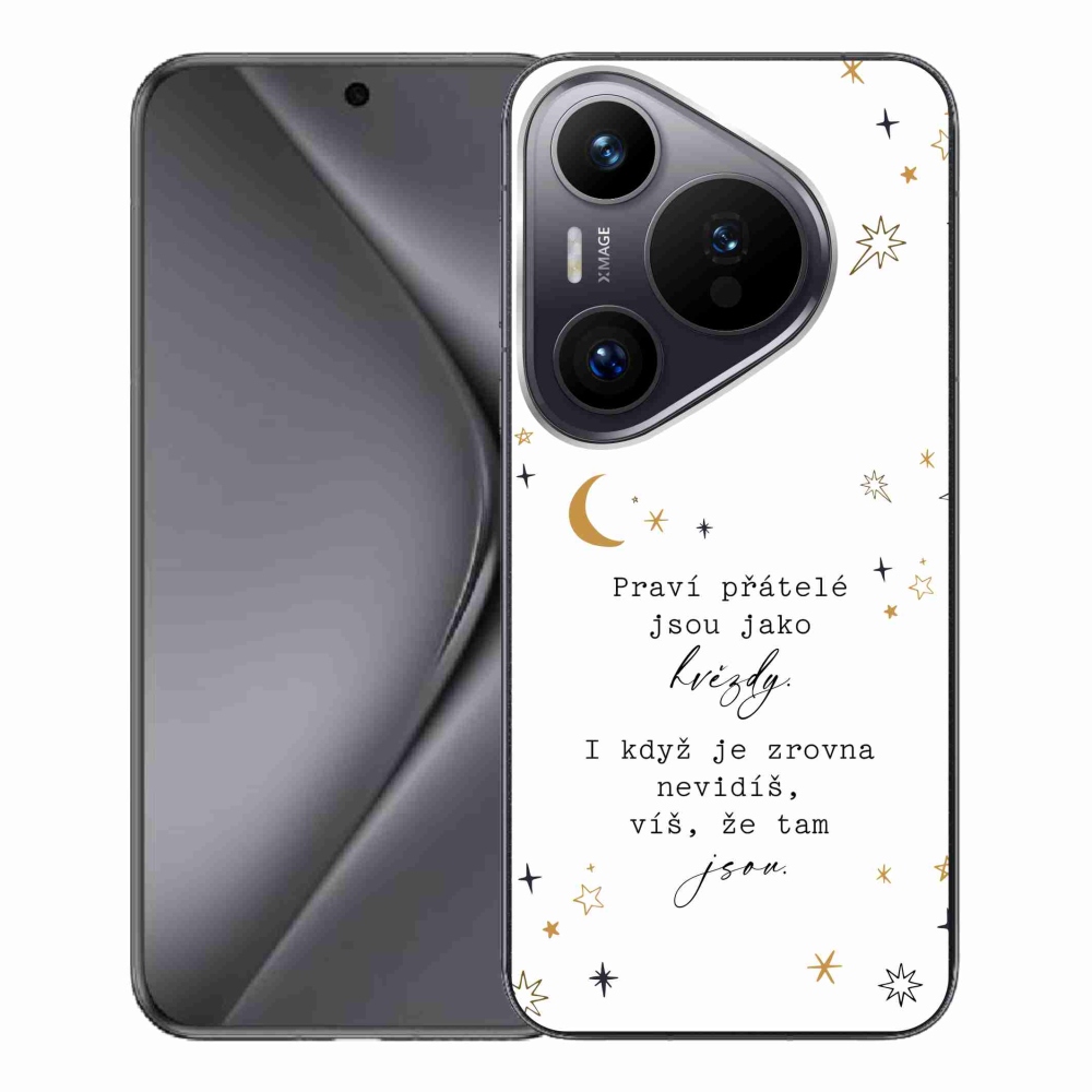 Gelový kryt mmCase na Huawei Pura 70 Pro - citát 6 bílé pozadí