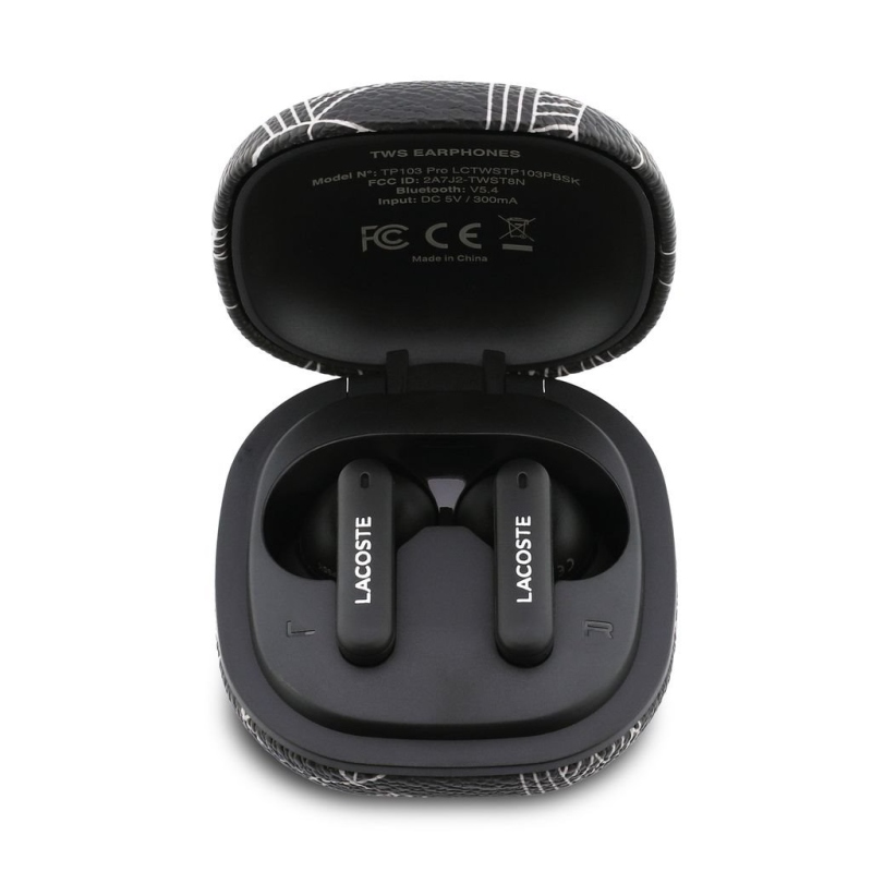 Lacoste Monogram Blend ANC/ENC TWS Bezdrátová Sluchátka Black