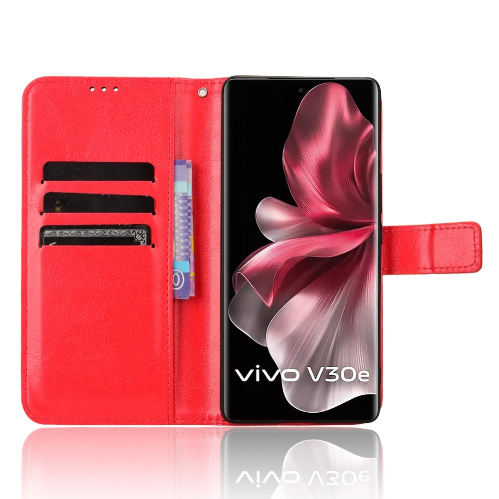 Crazy knížkové pouzdro na Vivo V40 Lite 5G - červené