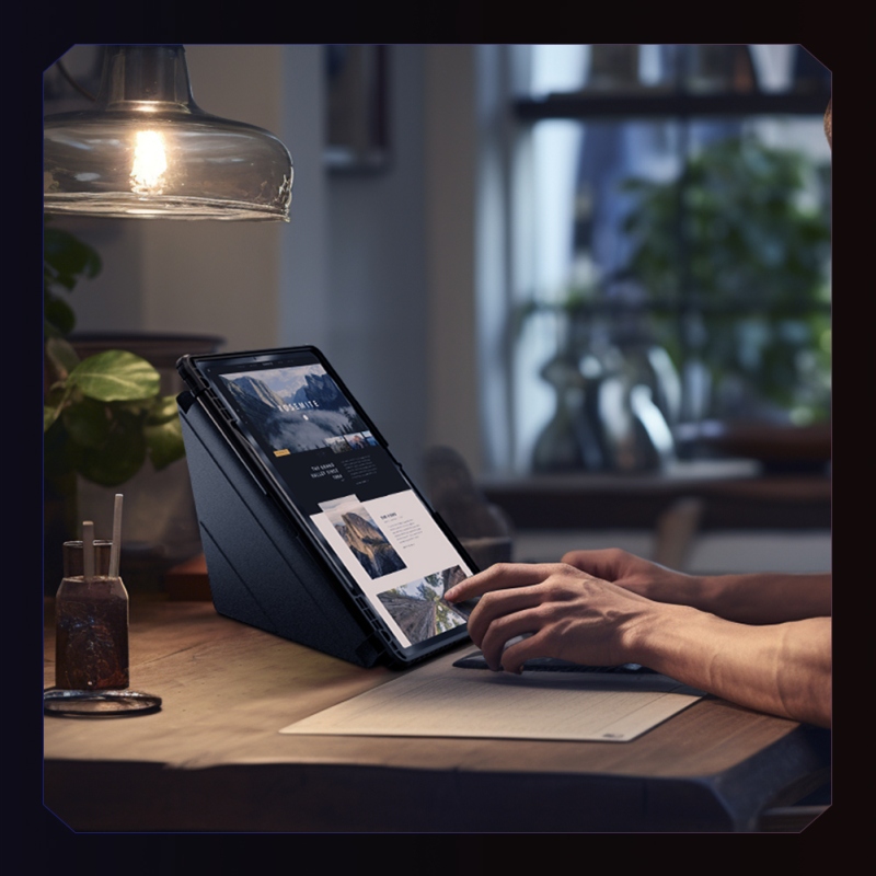 Nillkin Bumper PRO Protective Stand Case Multi-angle pro Samsung Galaxy Tab S9+ Sapphire Blue