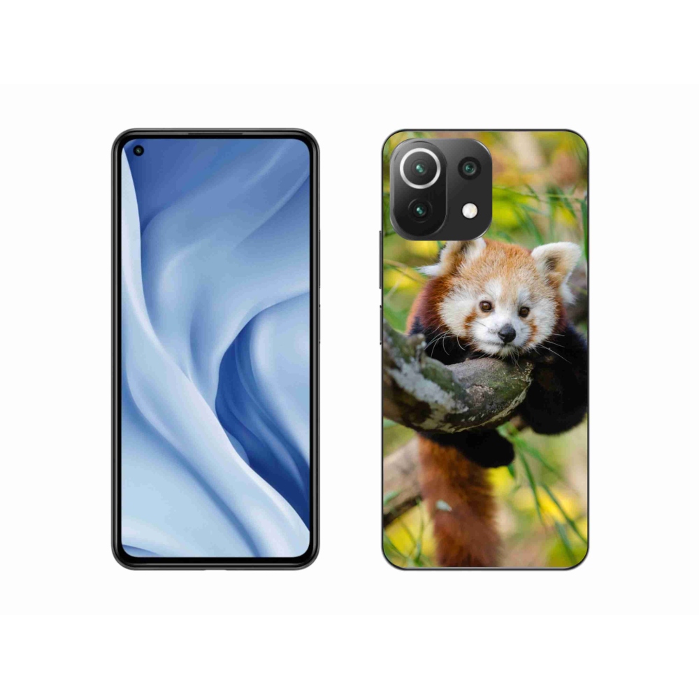 Gelový kryt mmCase na Xiaomi 11 Lite 5G NE - panda červená
