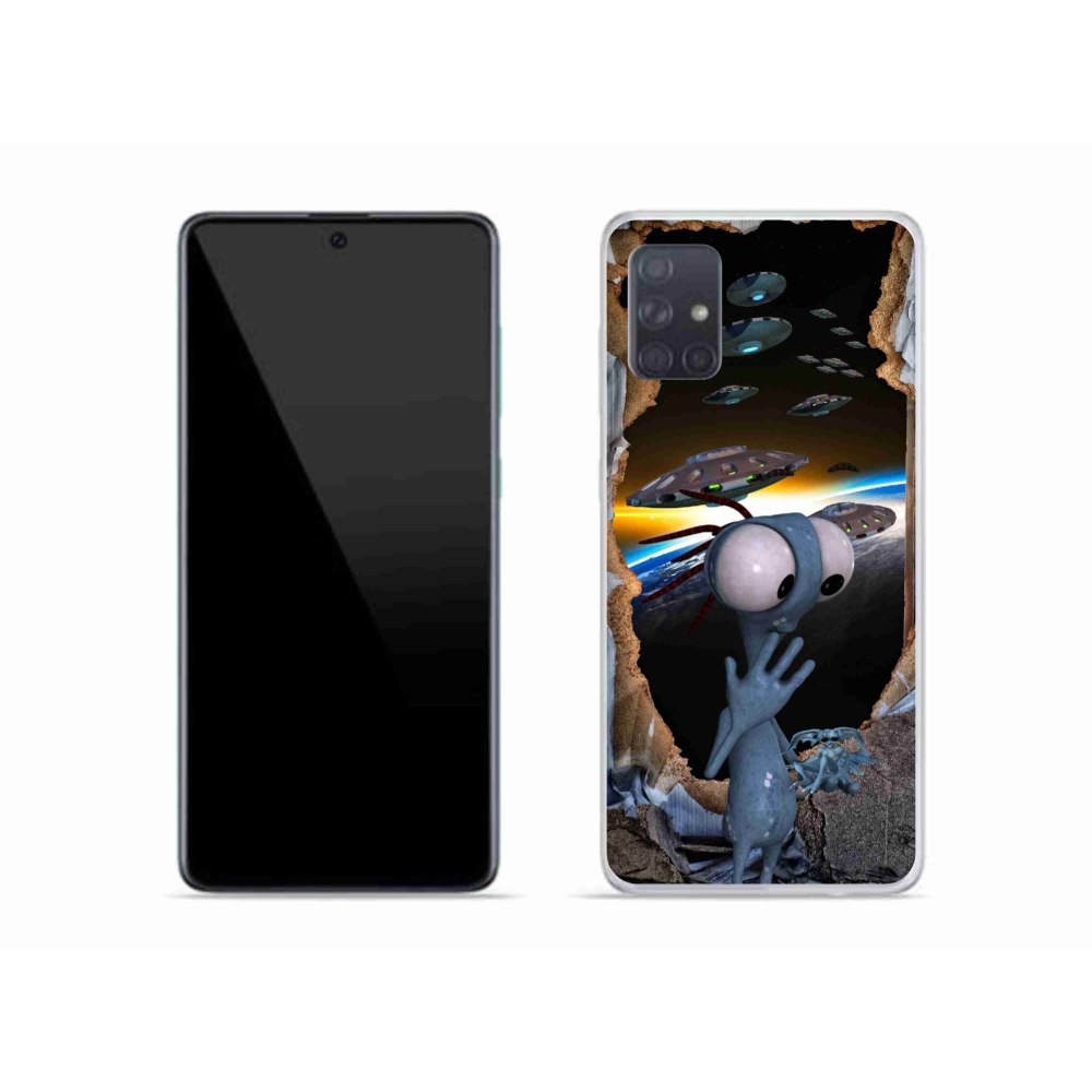 Gelový kryt mmCase na Samsung Galaxy A51 - mimozemšťan