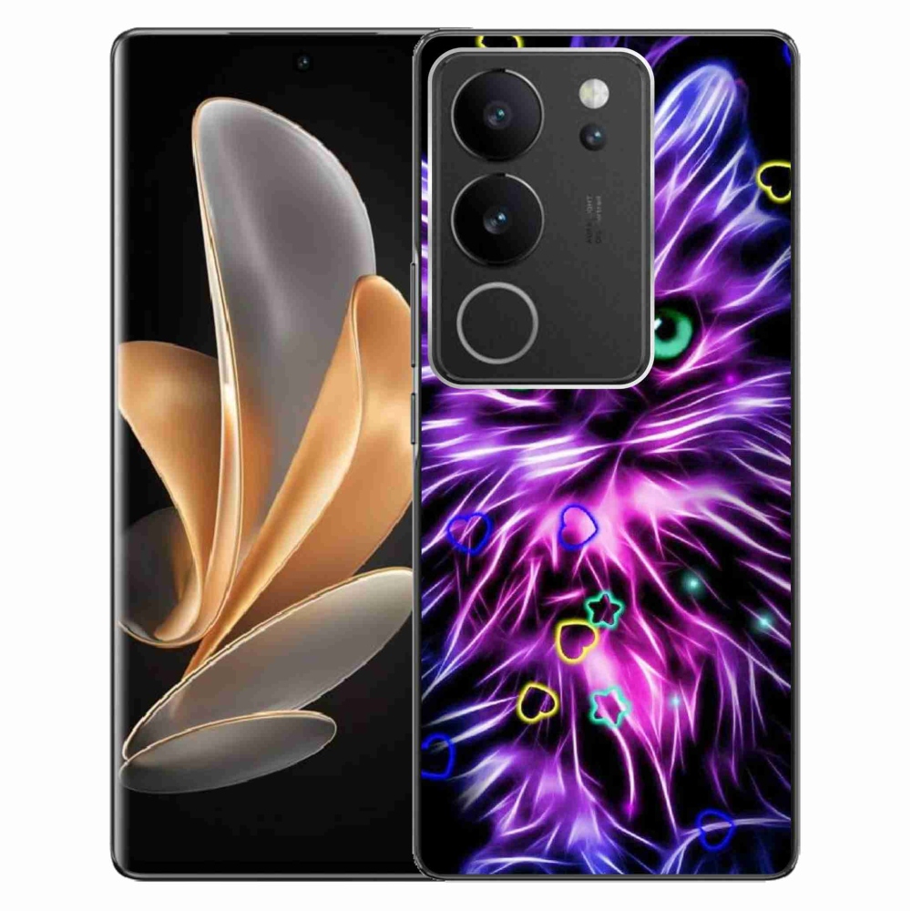 Gelový kryt mmCase na Vivo V29 5G - abstraktní kočka