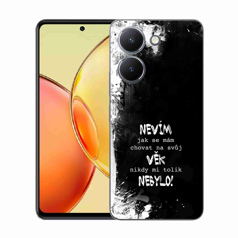 Gelový kryt mmCase na Vivo Y36 - vtipný text 14 černé pozadí