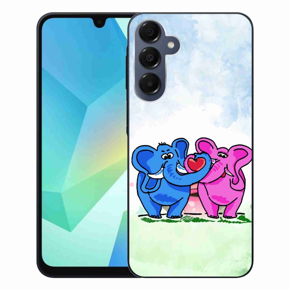 Gelový kryt mmCase na Samsung Galaxy A16 4G/5G - zamilovaní sloni