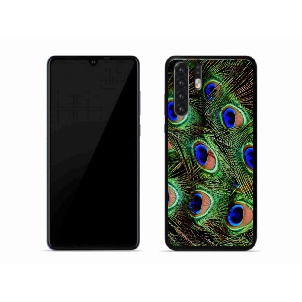 Gelový kryt mmCase na mobil Huawei P30 Pro - paví peří