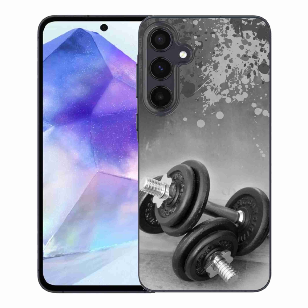 Gelový kryt mmCase na Samsung Galaxy A55 5G - činky 1