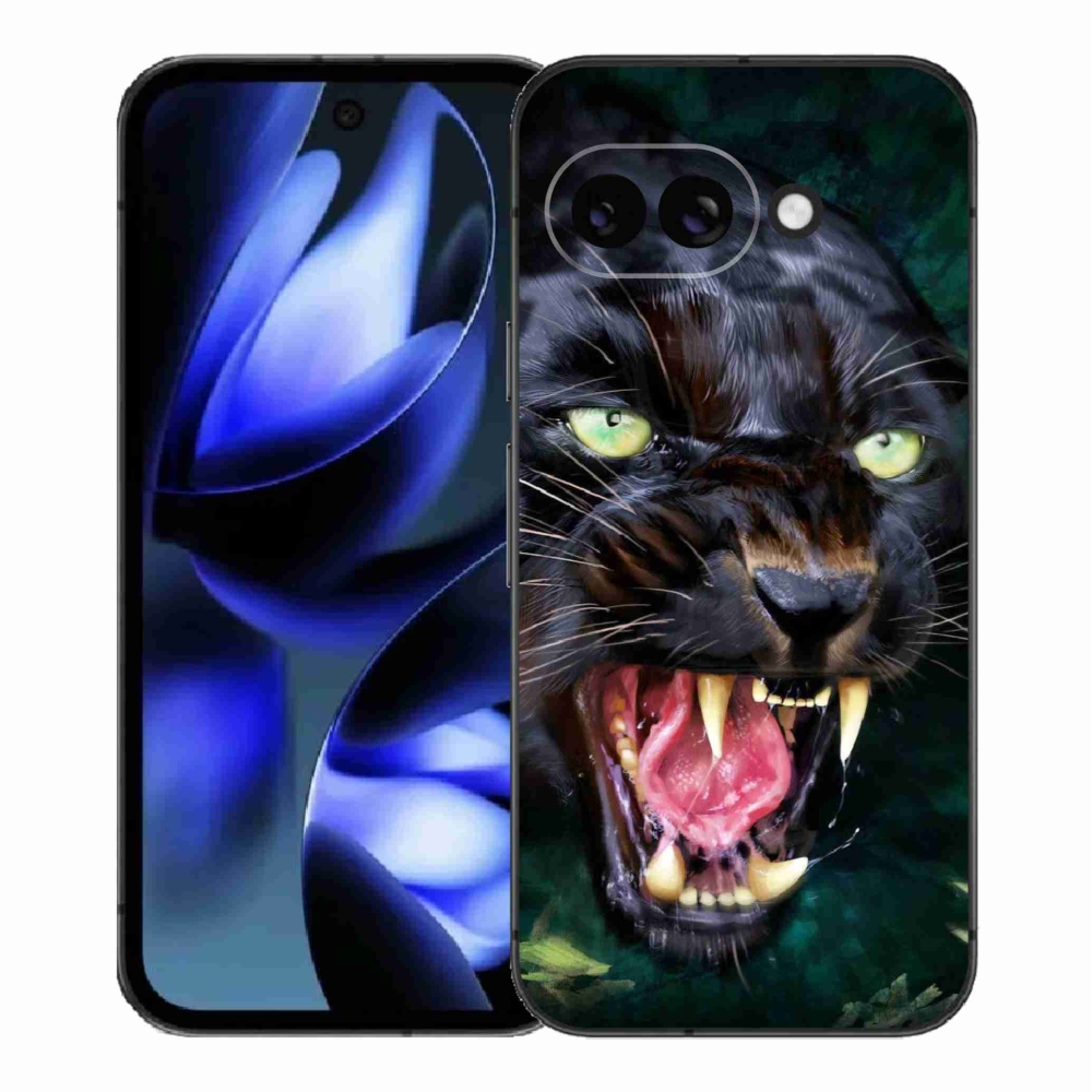 Gelový kryt mmCase na Google Pixel 9a - rozzuřený černý panter