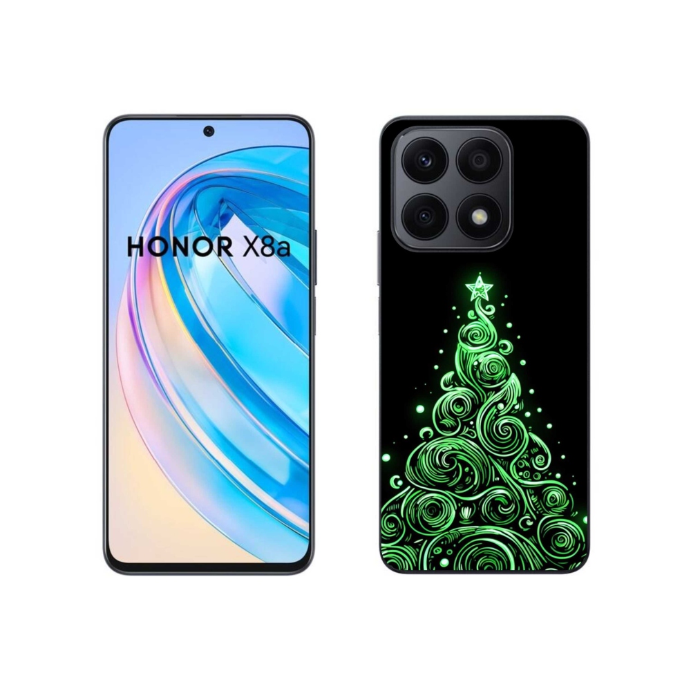 Gelový kryt mmCase na Honor X8a - neonový vánoční stromek 3