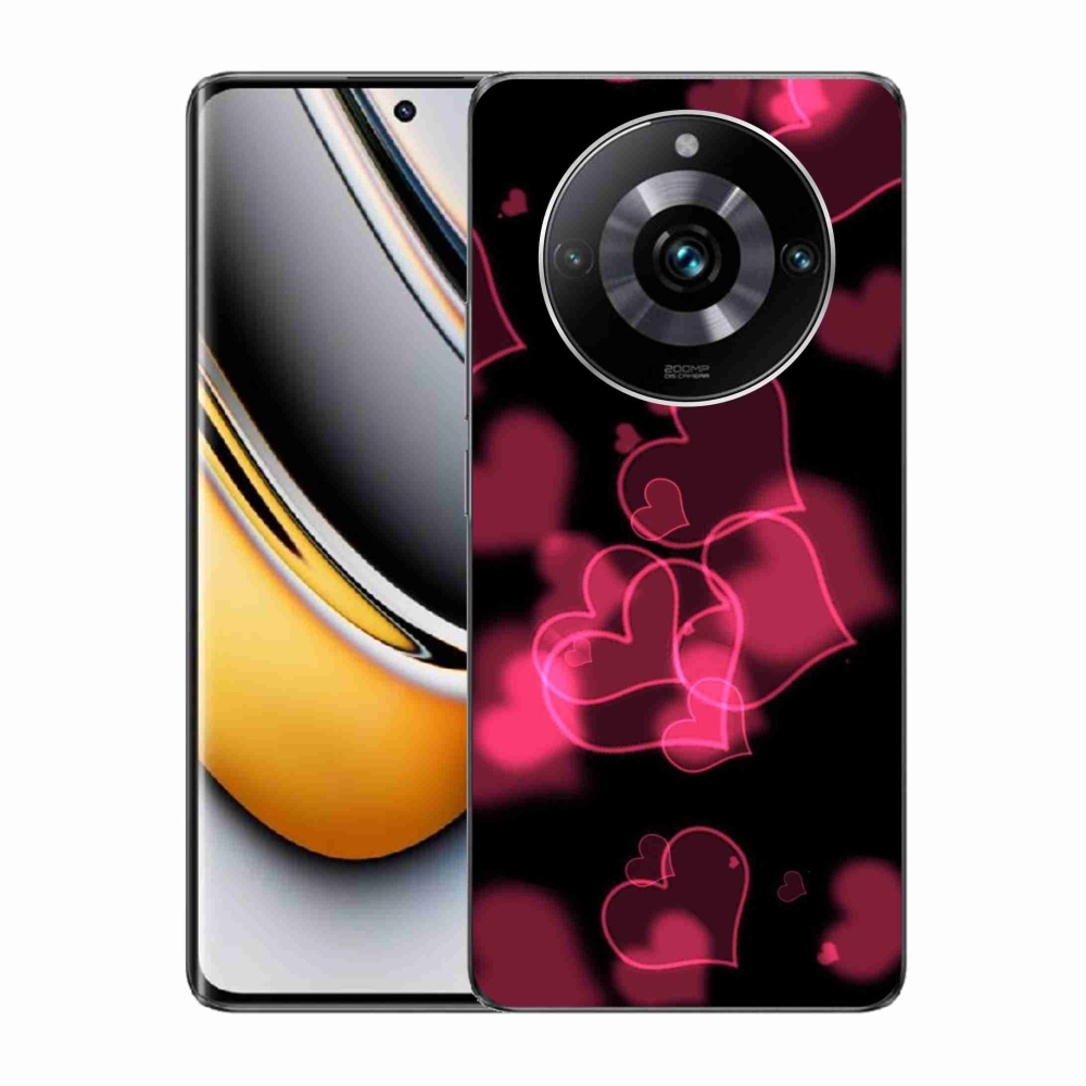 Gelový kryt mmCase na Realme 11 Pro/11 Pro+ - červená srdíčka