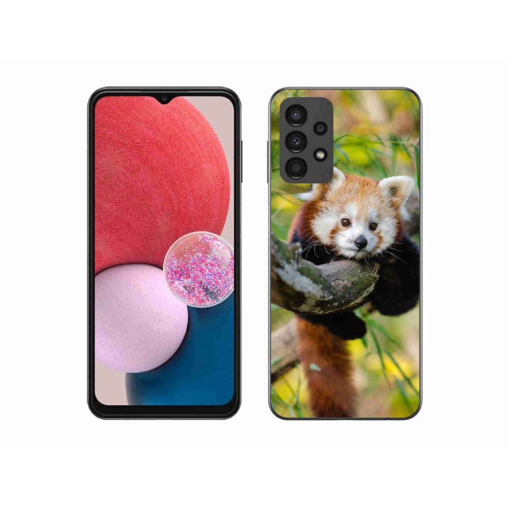 Gelový kryt mmCase na Samsung Galaxy A13 4G - panda červená