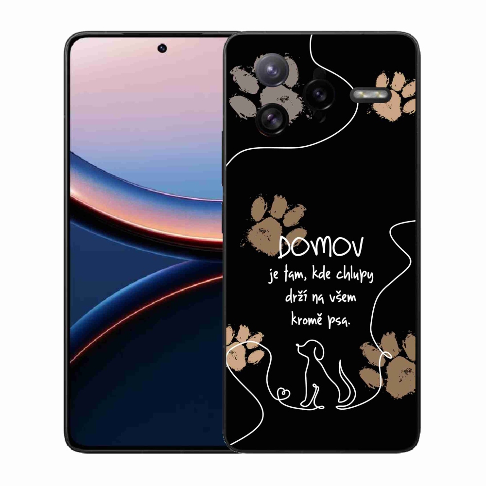Gelový kryt mmCase na Xiaomi Poco F7 Ultra - psí motiv černé pozadí