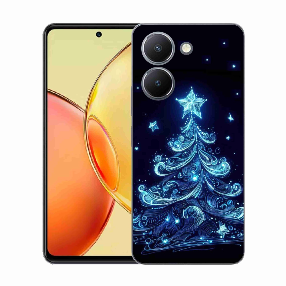 Gelový kryt mmCase na Vivo Y36 - neonový vánoční stromek 4