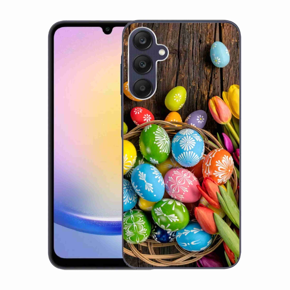 Gelový kryt mmCase na Samsung Galaxy A25 5G - velikonoční vajíčka